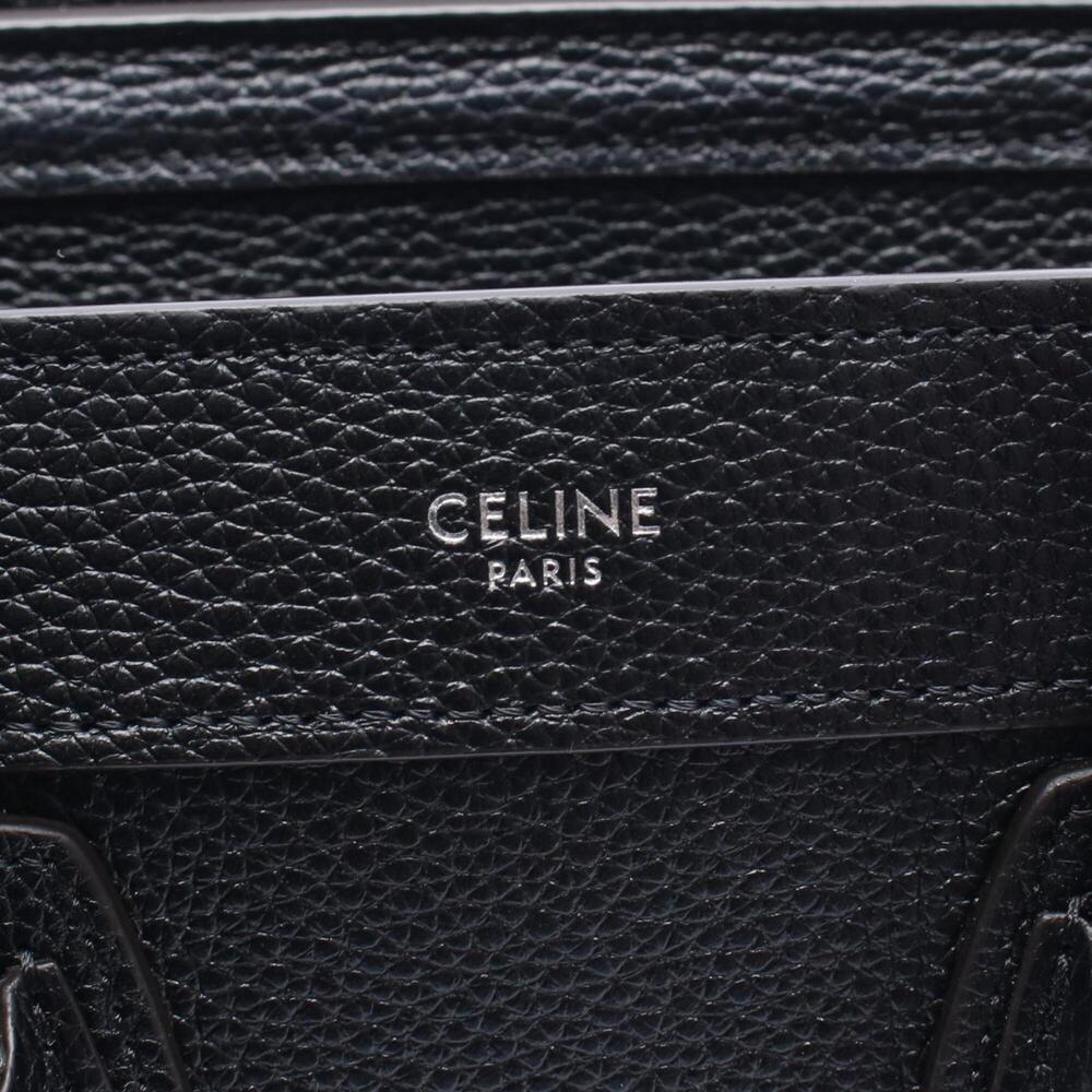 Celine Luggage Nano Shopper 2-Way Handbag, Leather, Women's, Black - Picture 4 of 5